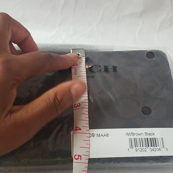 Coach double Zip Wallet NWT brown and Black - Picture 8 of 12